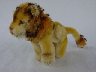 Vintage Steiff Lion " Leo " 4 1/2 " Tall,  No Button Or Tag
