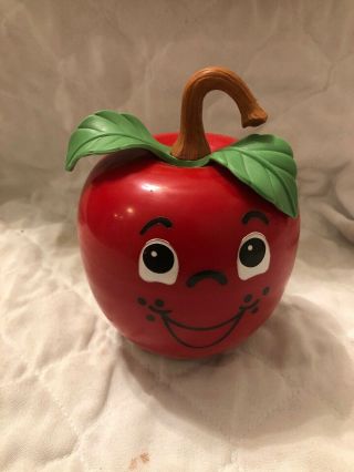 Fisher Price Musical Chime Happy Apple Toy 1972 Extra Long Stem