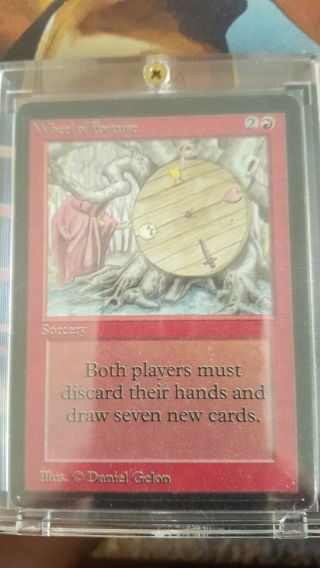 Mtg Magic The Gathering Beta Wheel Of Fortune,  Likely Bgs 8 Card