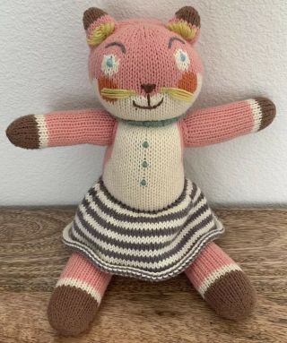 Blabla Plush Doll Suzette The Fox Knit Stuffed Animal Pink Skirt Dress Soft Toy