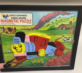 Vintage Child Guidance Plastic Train Puzzle