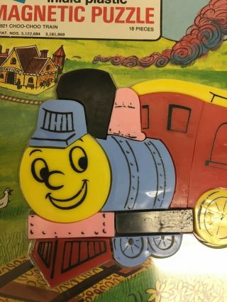Vintage Child Guidance Plastic Train Puzzle 4