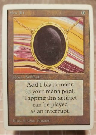 Mox Jet Magic The Gathering Unlimited Mono Artifact Some Play Wear