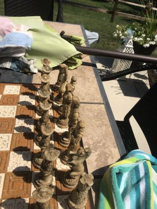 Chess Set Aztec Mayans Warriors V’s The Spanish Conquistadors.  bought 1966 6