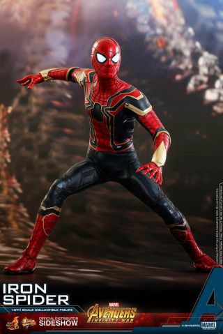 Marvel Hot Toys Avengers Infinity War Iron Spider 1/6 Scale Figure Mms482