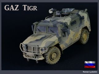 Pro - Built 1/35 Gaz Tiger Modern Russian Armored Car Finished Model