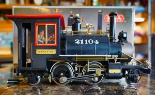 Complete 1/29 G - Scale Santa Fe Passenger Train W/ 2 - 4 - 2 Locomotive & Track