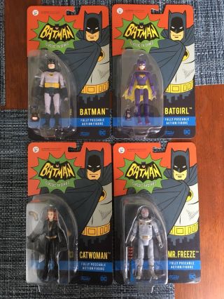 Batman Classic Tv Series Figures (4) Funko Batgirl Catwoman Mr Freeze