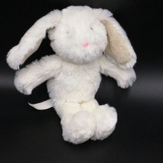Pottery Barn Kids White Tan Bunny Rabbit Plush 7 " Stuffed Soft Toy 2013