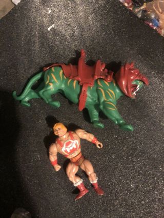 Mattel Masters Of The Universe Power Punch He - Man Action Figure And Battle Cat