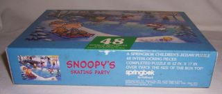 Snoopy ' s Skating Party Jigsaw Springbok Puzzle 48 Large pc Peanuts Gang Skating 3