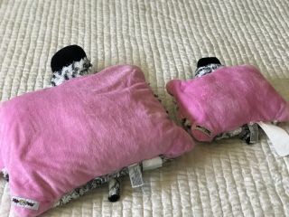 Set Of 2 Jumbo & Pee Wee Zebra Pillow Pets 4