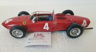 1/18 Cmc 1961 Ferrari Dino Tipo 156 Sharknose 4 Phil Hill Winner Spa Gp Nib