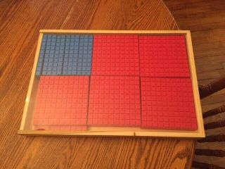 Math U See Manipulatives And Wooden Tray Set Homeschool Hundreds And Tens Blocks