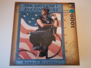 Norman Rockwell Art Rosie The Riveter 1000 Piece Puzzle In Factory Bag