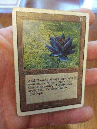Mtg 1x Unlimited Black Lotus Very Heavily Played