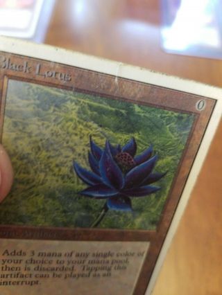 Mtg 1x unlimited Black Lotus VERY HEAVILY PLAYED 3