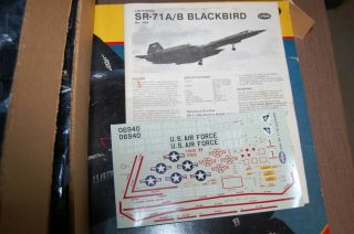 1/48 Testors Lockheed SR - 71 Blackbird Spyplane Mach 3,  Reconnaissance N.  I.  O.  B. 4