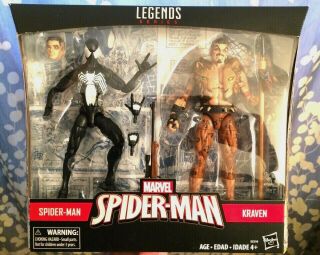 Marvel Legends Black Suit Symbiote Spider - Man And Kraven 2 Pack