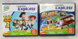 Leap Frog Leapster Explorer Learning System,  4 Games & Case Great 4
