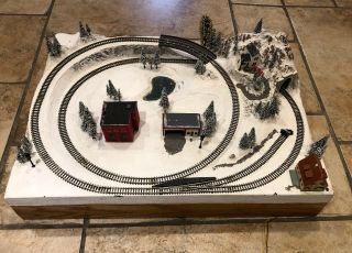 Noch 19”x14” Z Scale Winter Train Tabletop Layout Ships From Usa