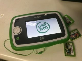 Leapfrog Leappad 3 Educational Learning System And 3 Games Cartridge