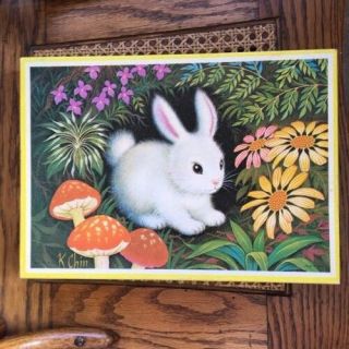 Vintage Built - Rite Toy Bunny Junior Picture 100 Pc Jigsaw Puzzle Complete Easter