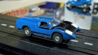 Aurora Model Motoring Vintage T - Jet Ho Slot Car 1382 Ford J Dark Blue Black