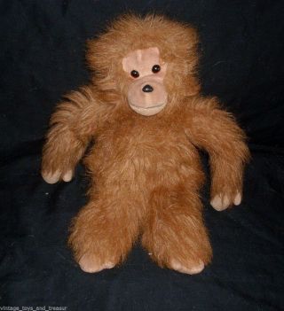 11 " Vintage 1994 Ty Tango Brown Tan Monkey Chimp Ape Stuffed Animal Plush Toy