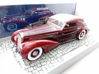 1:18 Delage D8 - 120 Cabriolet 1939 Red/dark Red By Minichamps 107115130