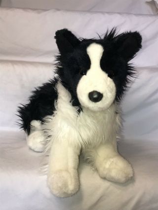 Douglas Cuddle Toy Chase Border Collie Plush Dog Black White Stuffed Animal 14 