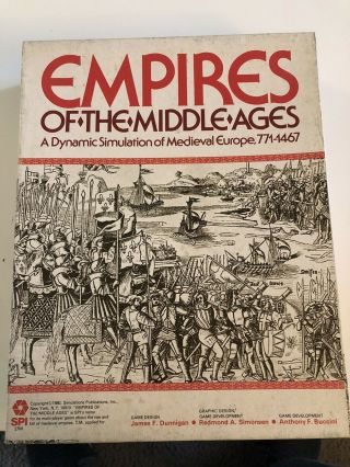 Empires Of The Middle Ages - Spi Wargame (1980) Unpunched