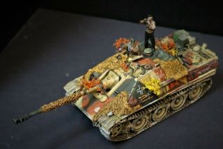 Pro Built By Award Winning Modeler 1/35 German Jagdpanther With Figures