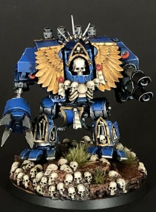Space Marines Chaplain Venerable Dreadnought Painted Warhammer 40k Painted