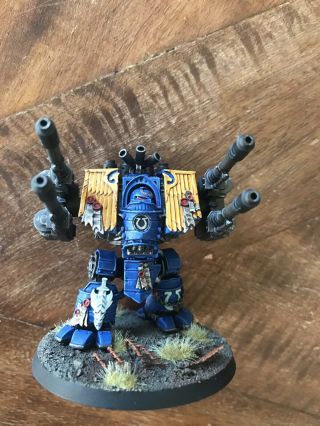 Warhammer 40k Space Marines Ultramarines Army Dreadnought Forge World Autocannon