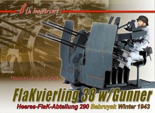 Dragon 1/6 Scale 12 " Wwii German Heinrich Achtes W/ Flakverling Flak 38 70607 B