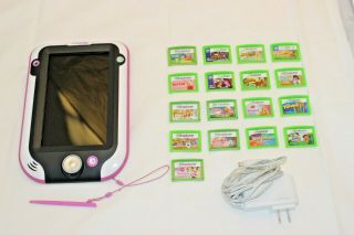 Leap Frog Leappad Ultra Pink W 17 Game Cartridges,  Stylus And Charger