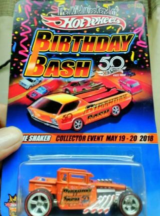 Hot Wheels Larry Woods Birthday Bash Bone Shaker 1 Of 200 50th Anniversary
