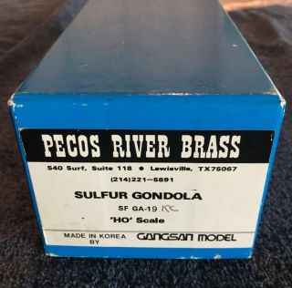 Pecos River Brass Ho Santa Fe Ga - 19 Sulfur Gondola