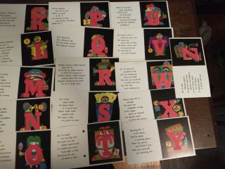 Letter People Greeting Cards Alpha One 1976 Complete Set 4