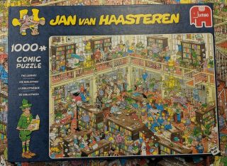 Jumbo Brand Jan Van Haasteren The Library 1000 Piece Puzzle