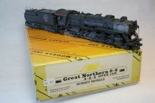Sunset Models Ho Scale Brass Great Northern O - 8 Open Cab Mikado Painted