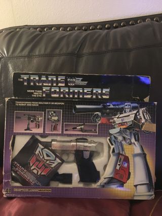 1984 Transformers G1 Megatron Complete W/ Box Hasbro (gobots?) Decept