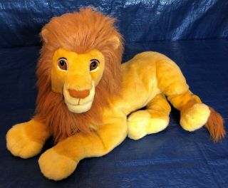 Lion King Adult Simba 26” Long,  Plush Stuffed Animal Disney,  Mattel,  Arco Toys