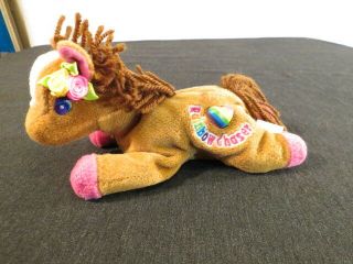 8” Vintage Lisa Frank Rainbow Chaser Unicorn Plush Stuffed Beanbag Yarn Mane
