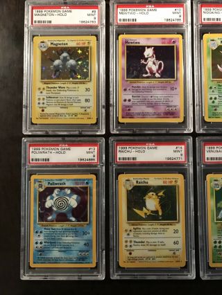 Pokemon Cards - Complete PSA 9 Unlimited Base Holo Set 1 - 16 Includes Charizard 4
