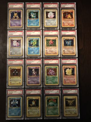 Pokemon Cards - Complete Psa 9 1st Edition Base Holo Set 1 - 16 Includes Charizard