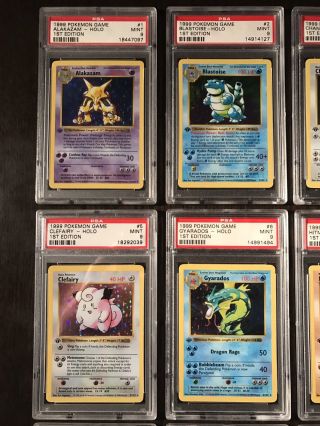 Pokemon Cards - Complete PSA 9 1st Edition Base Holo Set 1 - 16 Includes Charizard 2