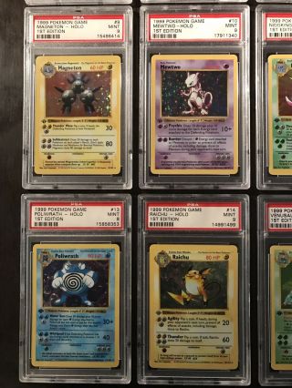 Pokemon Cards - Complete PSA 9 1st Edition Base Holo Set 1 - 16 Includes Charizard 4