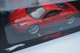 1/18 Hot Wheels Elite Ferrari 458 Italia Coupe Red